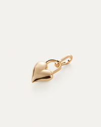 Padlock Heart Charm - Gold