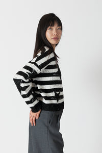 Jessie Sweater - White/Black Fleck