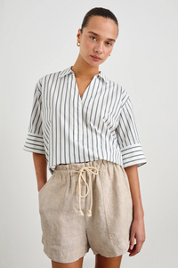 Juda Top - Chalk Slate Stripe