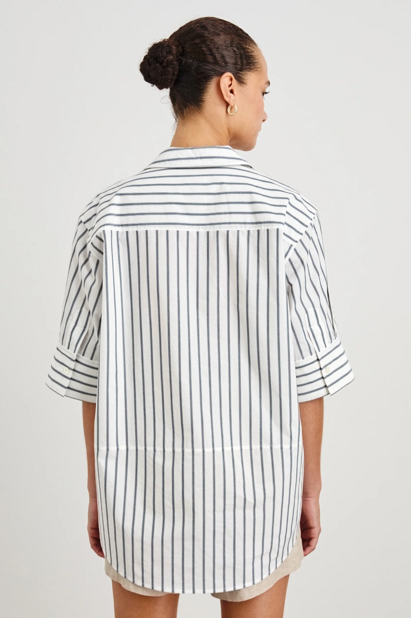 Juda Top - Chalk Slate Stripe