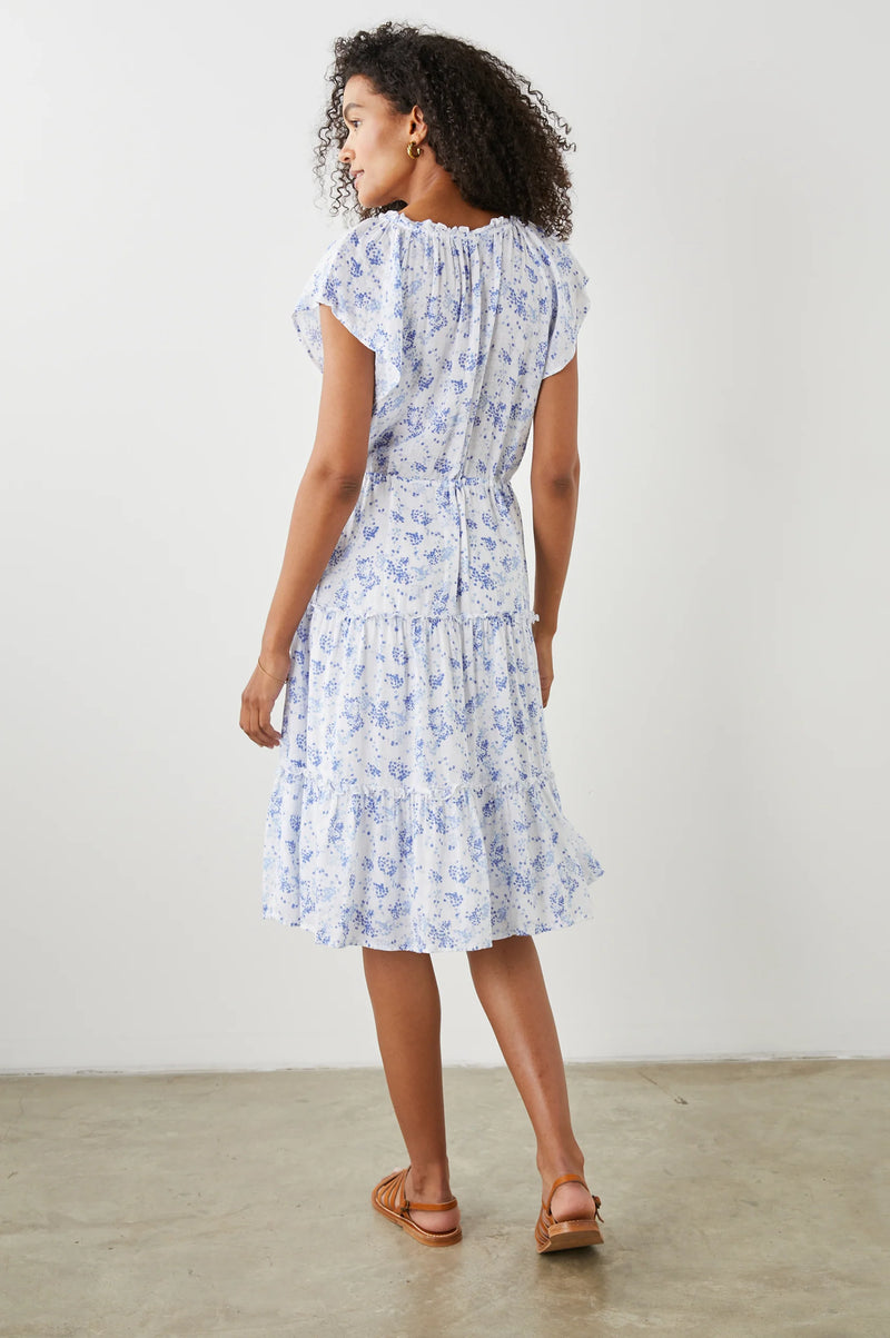 Navy floral sales dress with sleeves