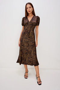 Junia Dress - Ginger Spotted