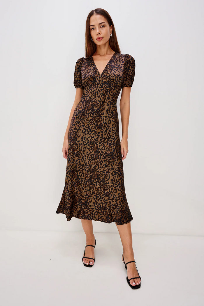 Junia Dress - Ginger Spotted
