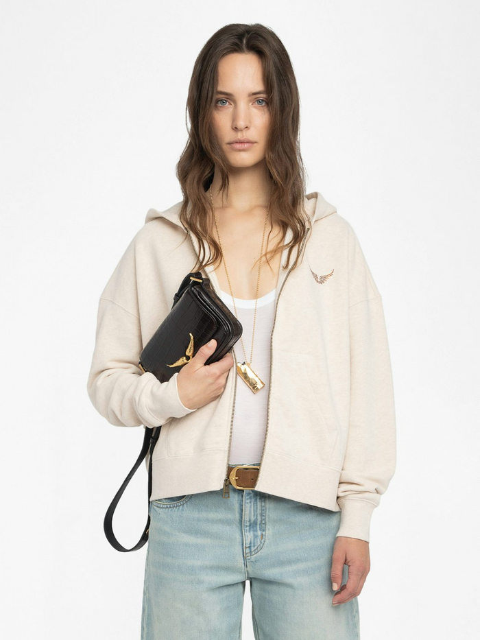 Mia Zip Hoodie - Light Sugar