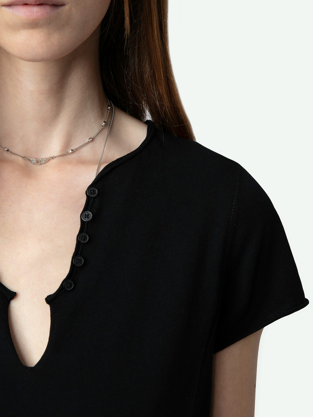 Tuni Diamante Wings Henley - Noir