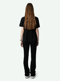 Marta Diamante Wings T-Shirt - Noir