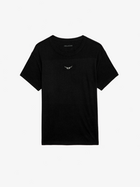 Marta Diamante Wings T-Shirt - Noir