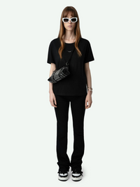 Marta Diamante Wings T-Shirt - Noir