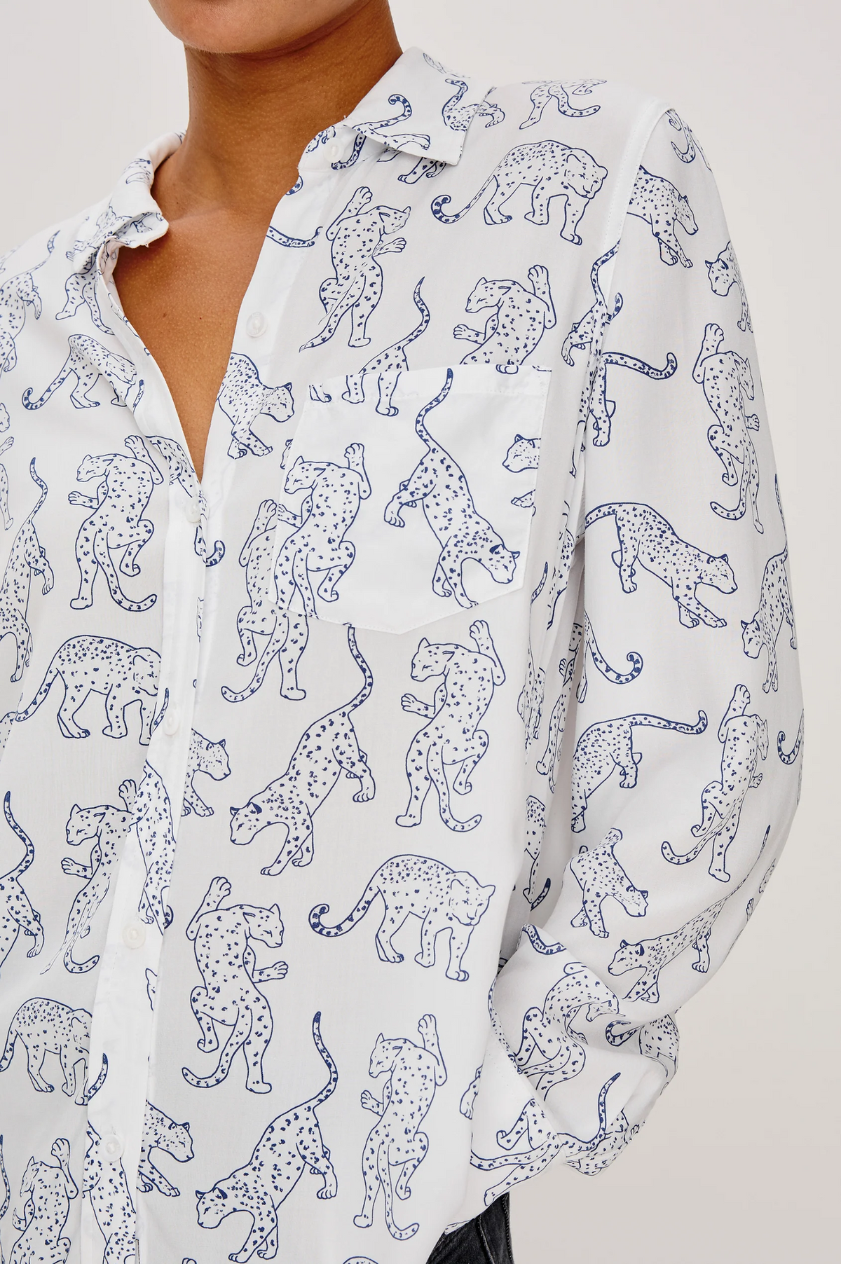 Kathryn Shirt - Cobalt Jaguar