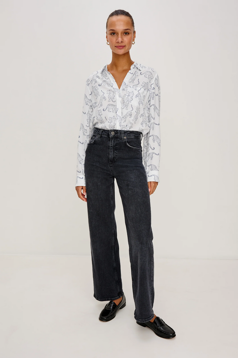 Kathryn Shirt - Cobalt Jaguar