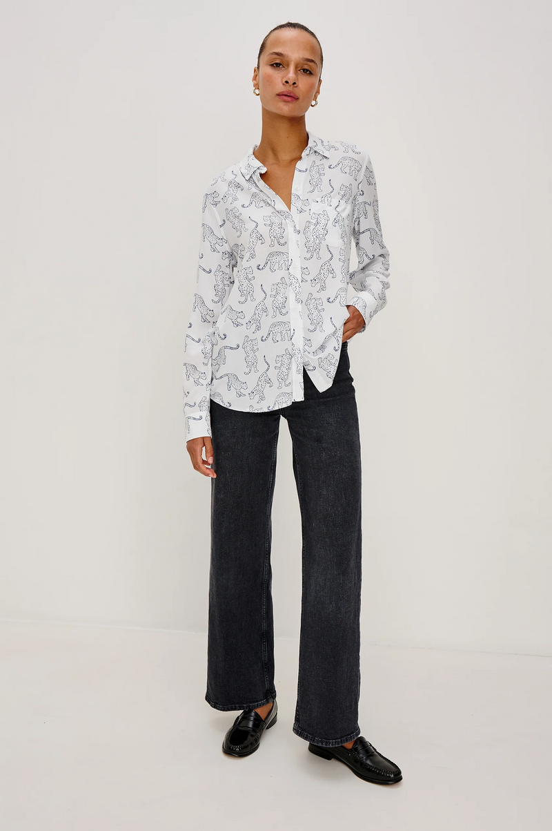 Kathryn Shirt - Cobalt Jaguar