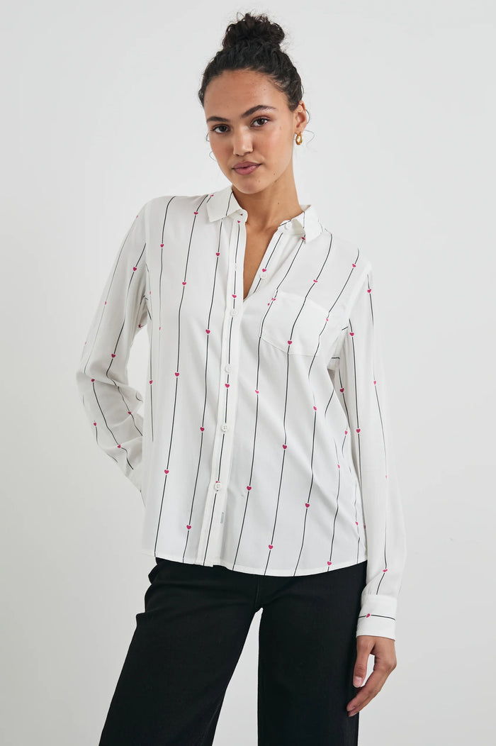 Kathryn Shirt - Striped Hearts