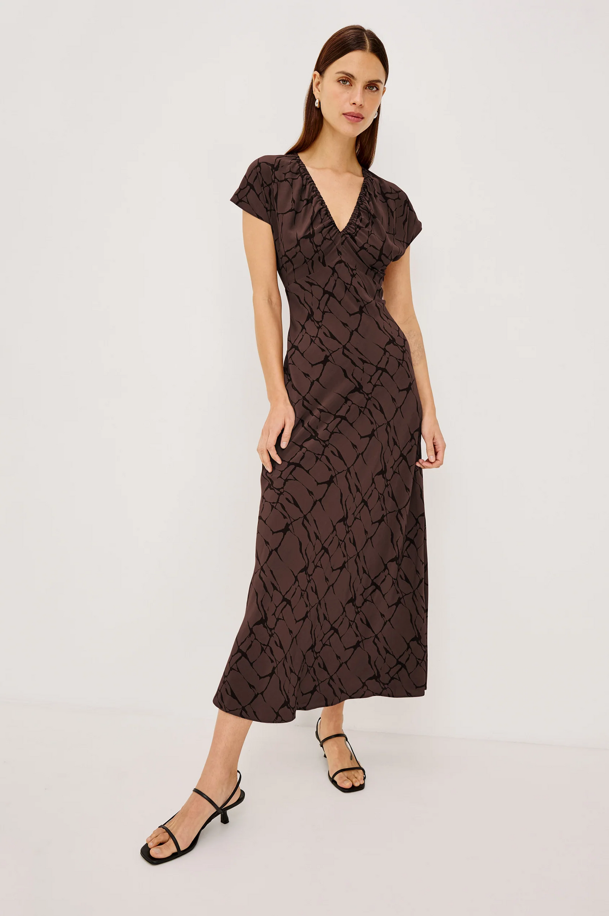 Kourt Dress - Brown Obsidian
