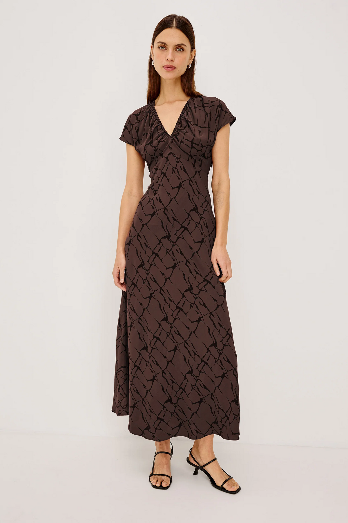 Kourt Dress - Brown Obsidian
