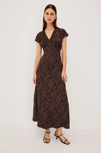 Kourt Dress - Brown Obsidian