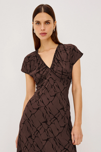 Kourt Dress - Brown Obsidian