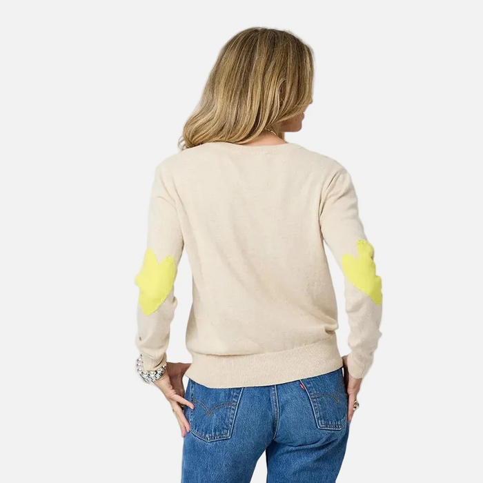 Patchwork Cotton Pullover - Camel