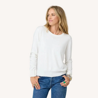 Patchwork Cotton Pullover - White