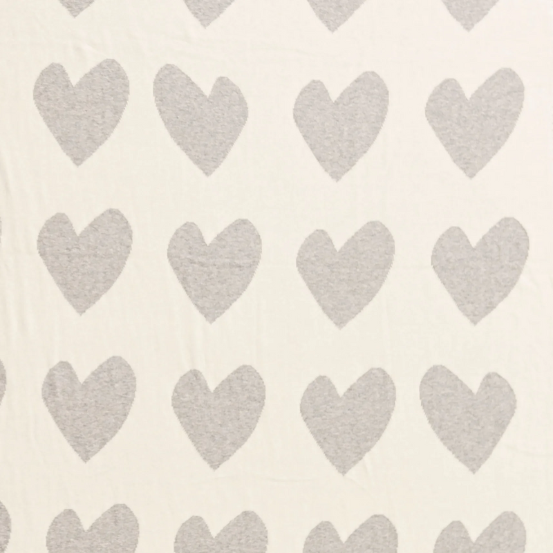 The Imperfect Heart Blanket - Heather Grey