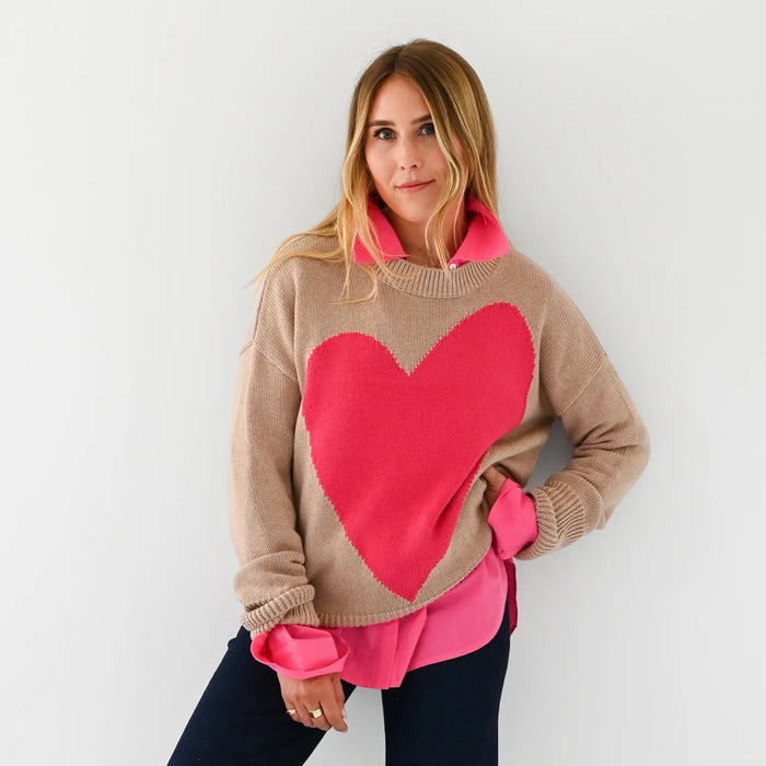 Benton Sweater - Imperfect Heart - Taupe