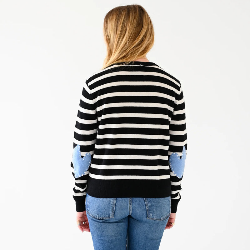 Patchwork Pullover - Happy Stripes - Black