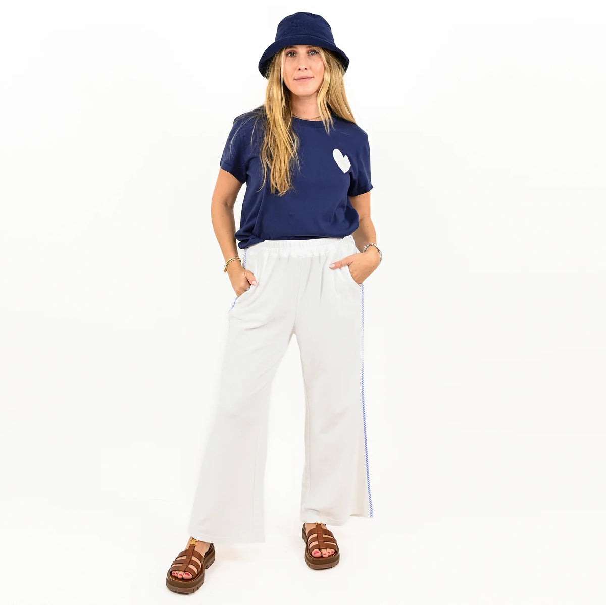 Suke Tee Contrast Imperfect Heart - Indigo