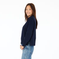 Boyfriend Peace & Love Sweater - Indigo Blue