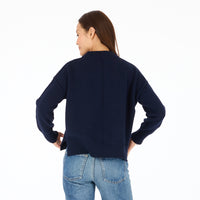 Boyfriend Peace & Love Sweater - Indigo Blue