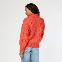 Troy Cable Sweater - Mars Orange