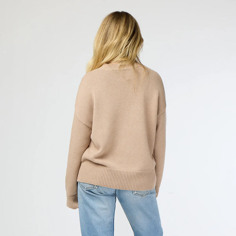 Benton Sweater - Taupe-Citron