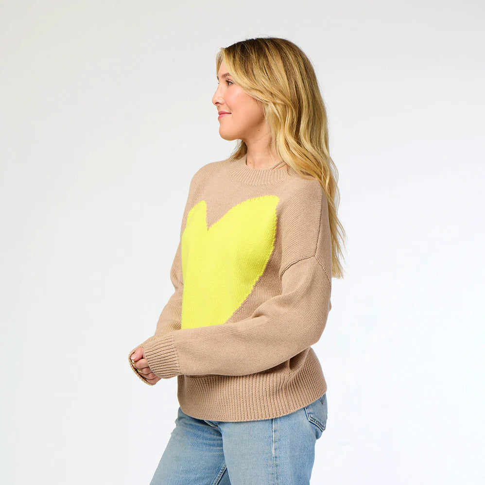 Benton Sweater - Taupe-Citron