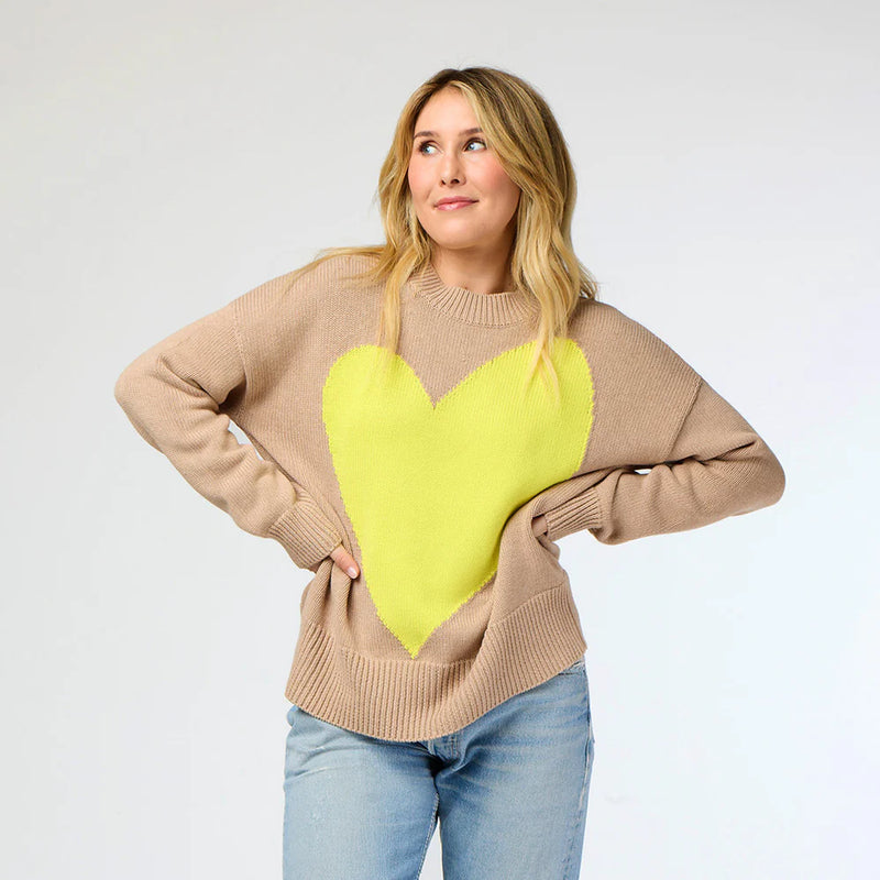 Benton Sweater - Taupe-Citron