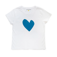 Suke Imperfect Heart Tee - Mid Blue