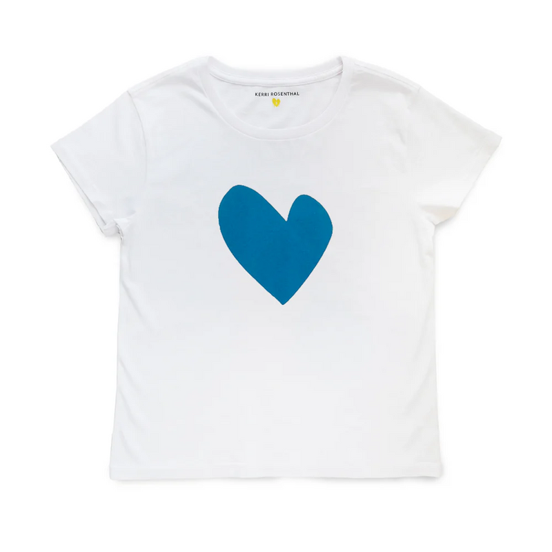 Suke Imperfect Heart Tee - Mid Blue