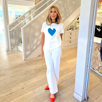 Suke Imperfect Heart Tee - Mid Blue