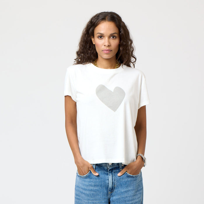 Suke Imperfect Heart Tee - Silver Fox