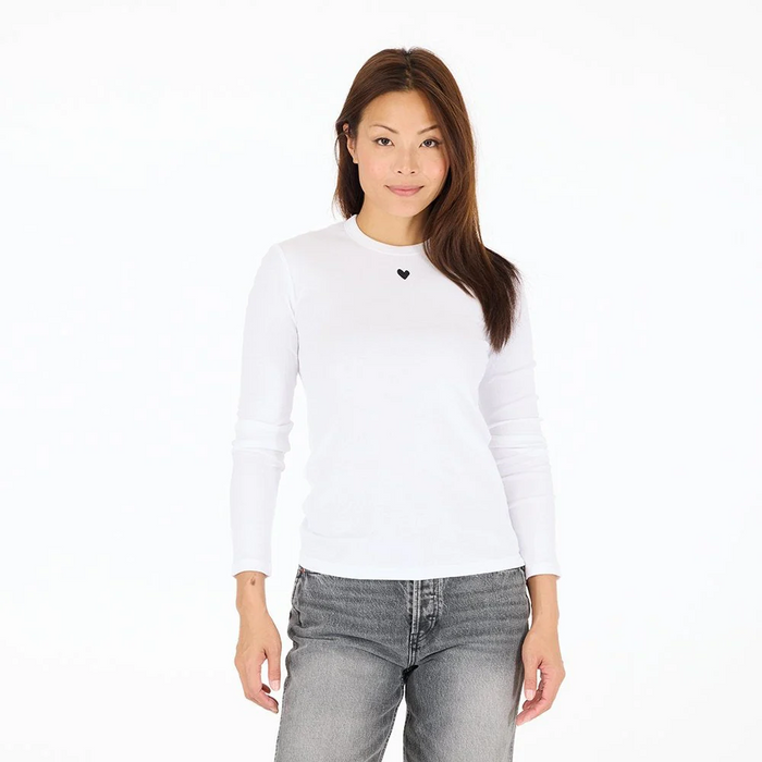 KR Long Sleeve Rib Tee - White