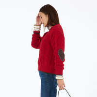 Maxwork Cable Sweater - Cherri Red