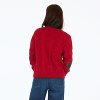 Maxwork Cable Sweater - Cherri Red