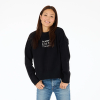 Boyfriend Happy Everything Sweater - Black