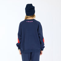 Benton Imperfect Heart Patch Sweatshirt - Indigo Blue
