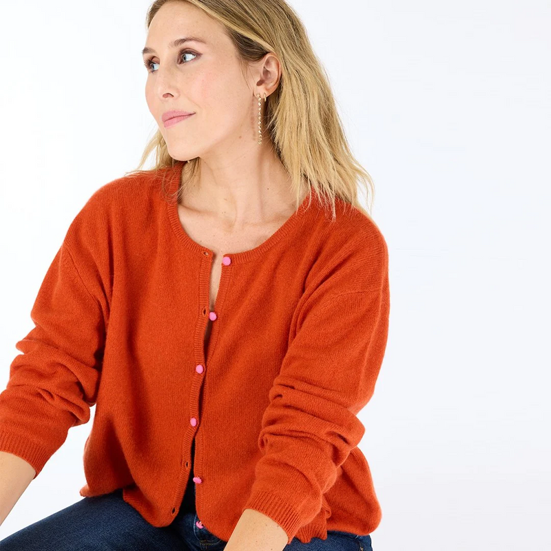 Bassett Cardigan - Rust