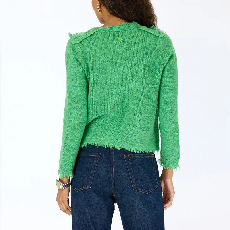 Fringe Beau-lero Cardigan - Grass Green