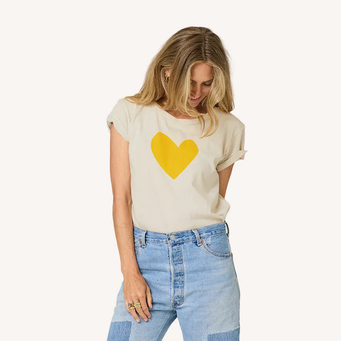 Suke Imperfect Heart Tee - Chalk