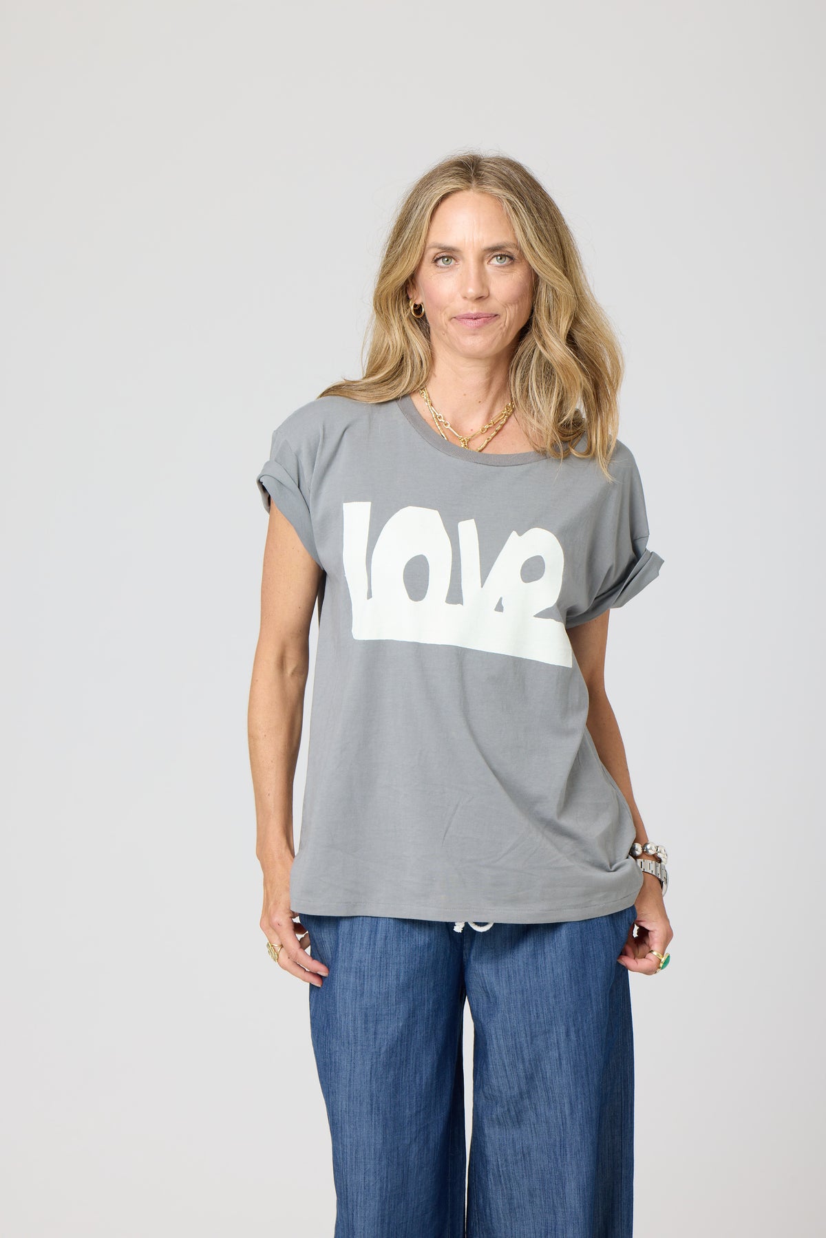 Tommy Love Lines Tee - Dark Gray Vanilla