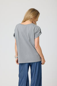 Tommy Love Lines Tee - Dark Gray Vanilla
