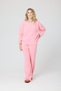 Ex Boyfriend Patchwork Sweatshirt - Pink