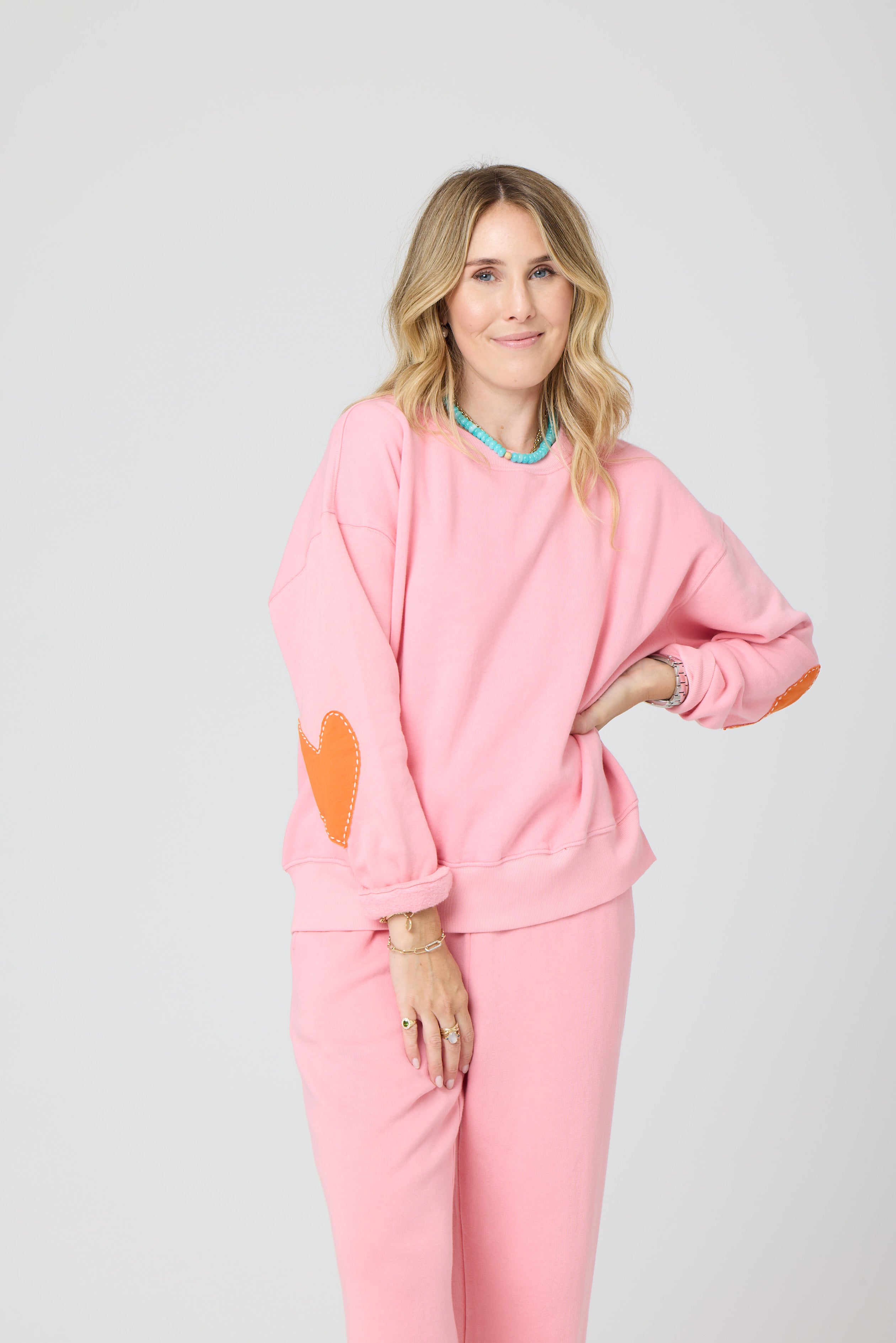 Ex Boyfriend Patchwork Sweatshirt - Pink - Kerri Rosenthal – Twist