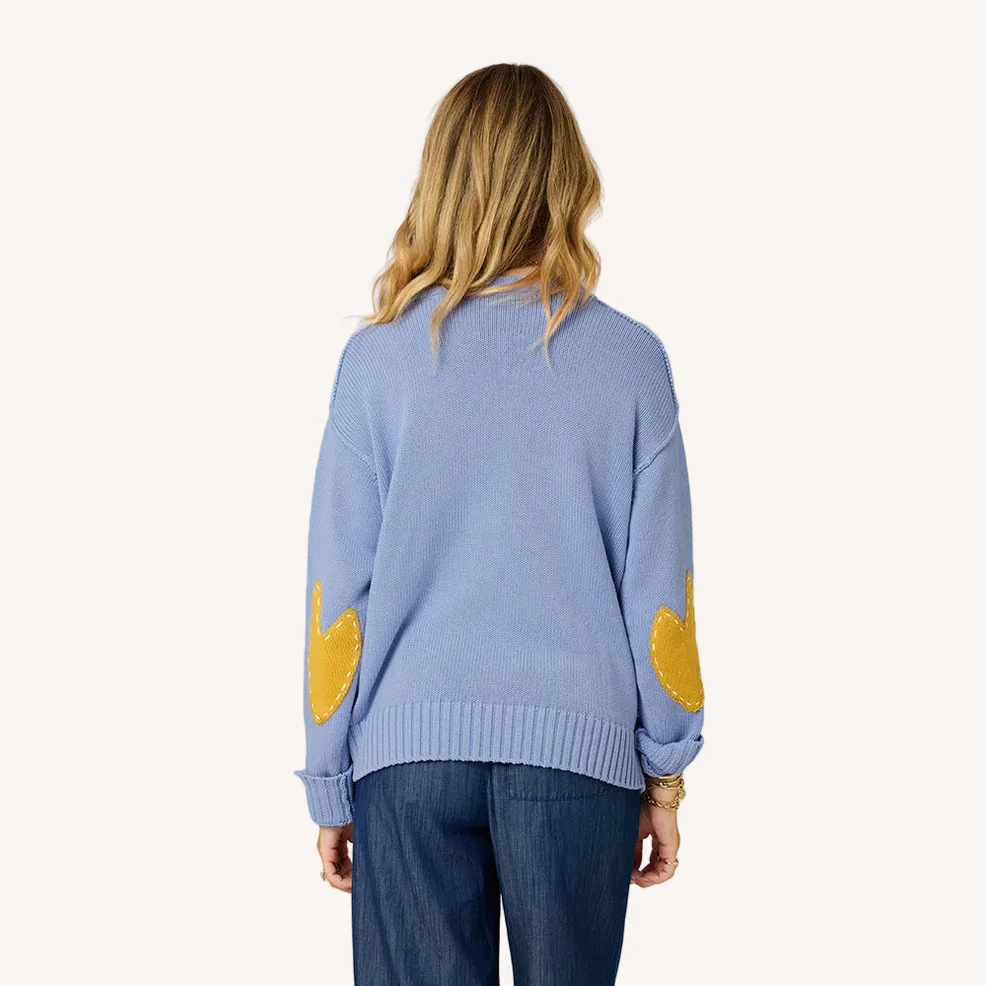 Frenchy V-Neck Sweater - French Blue