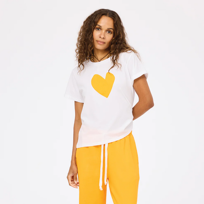 Suke Imperfect Heart Tee - White Clementine